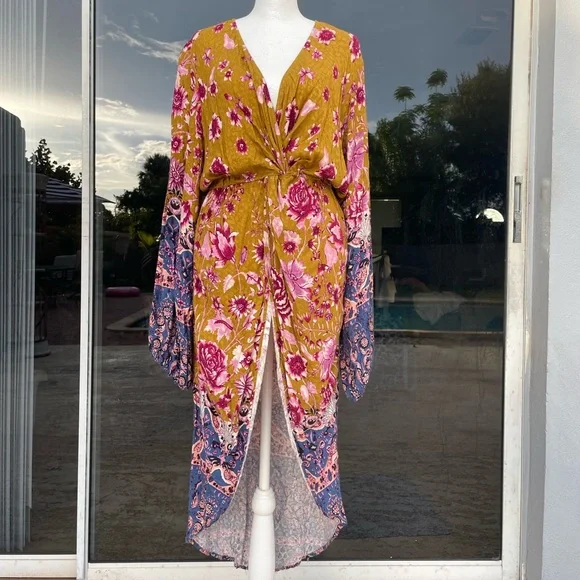 Anthropologie Floral Long Sleeve Tunic Size Medium - Picture 4 of 13